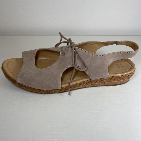 Naturalizer Reilly Turtledove Suede Espadrille Sling Back Sandal - Size … - Picture 7 of 10